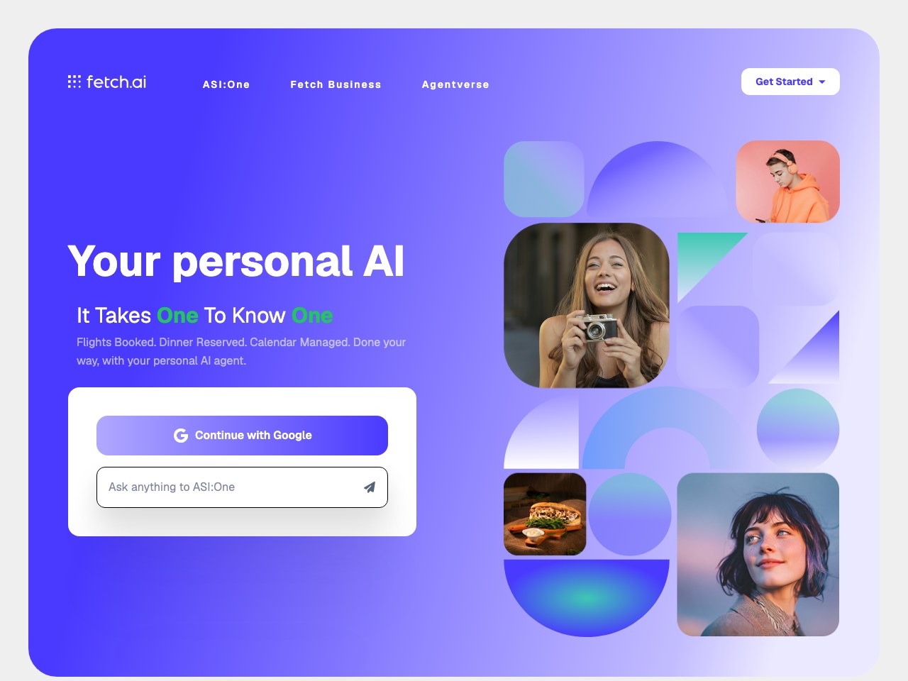 AEVs by Fetch.ai ホームページのスクリーンショット