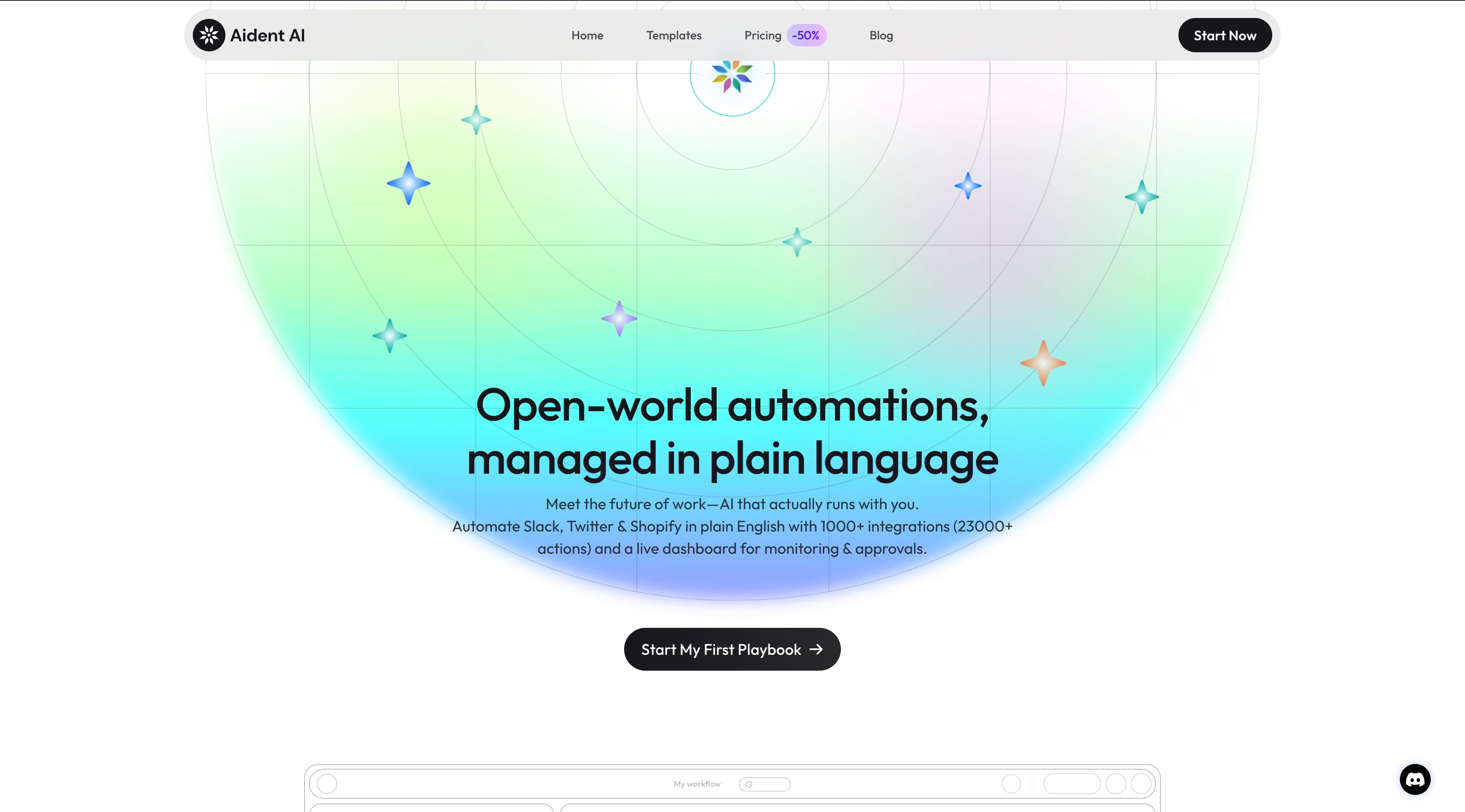 Aident AI homepage screenshot