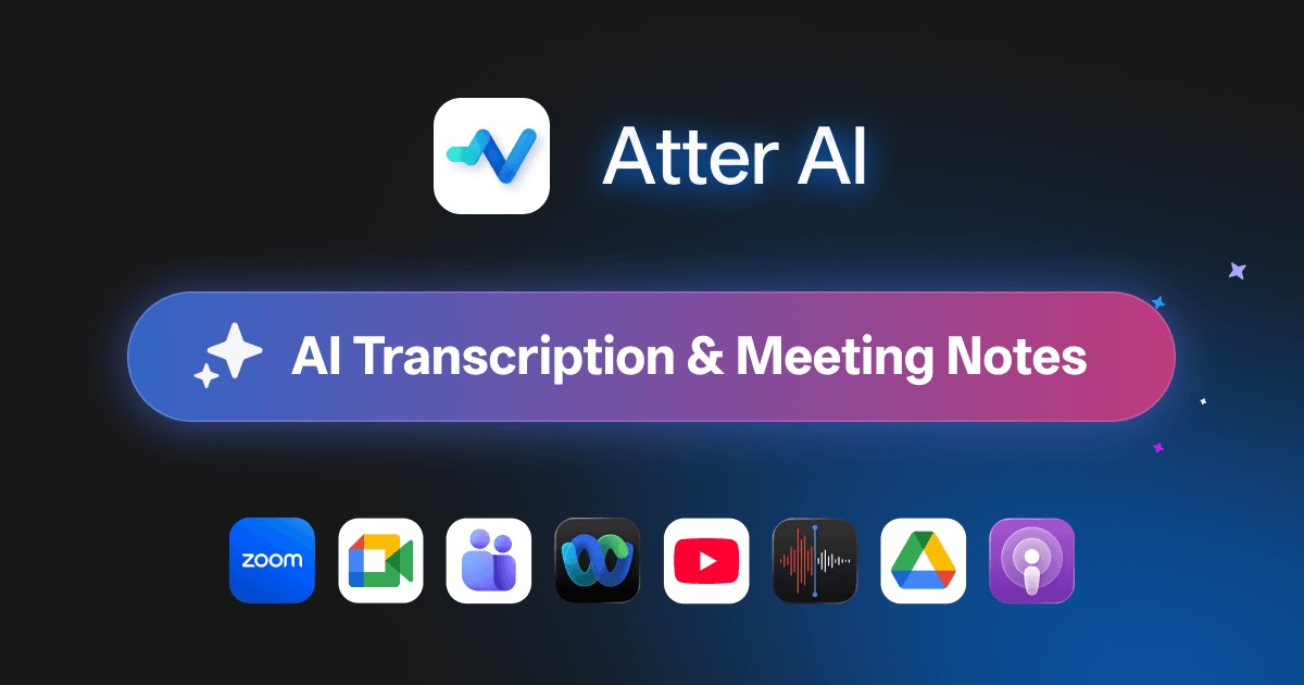 Atter AI 홈페이지 스크린샷