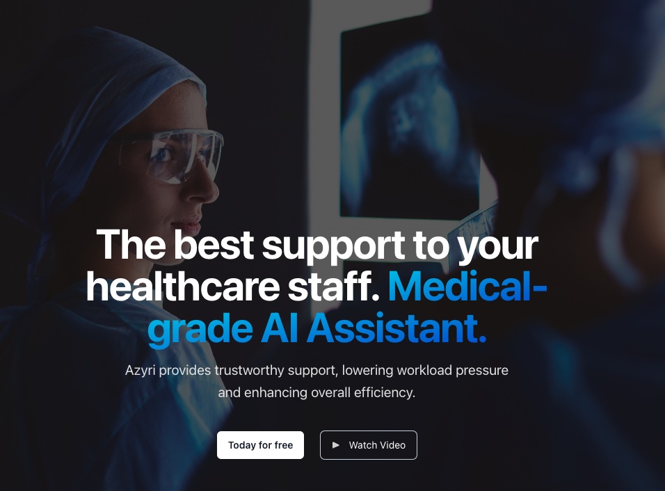 Azyri 官网首屏截图