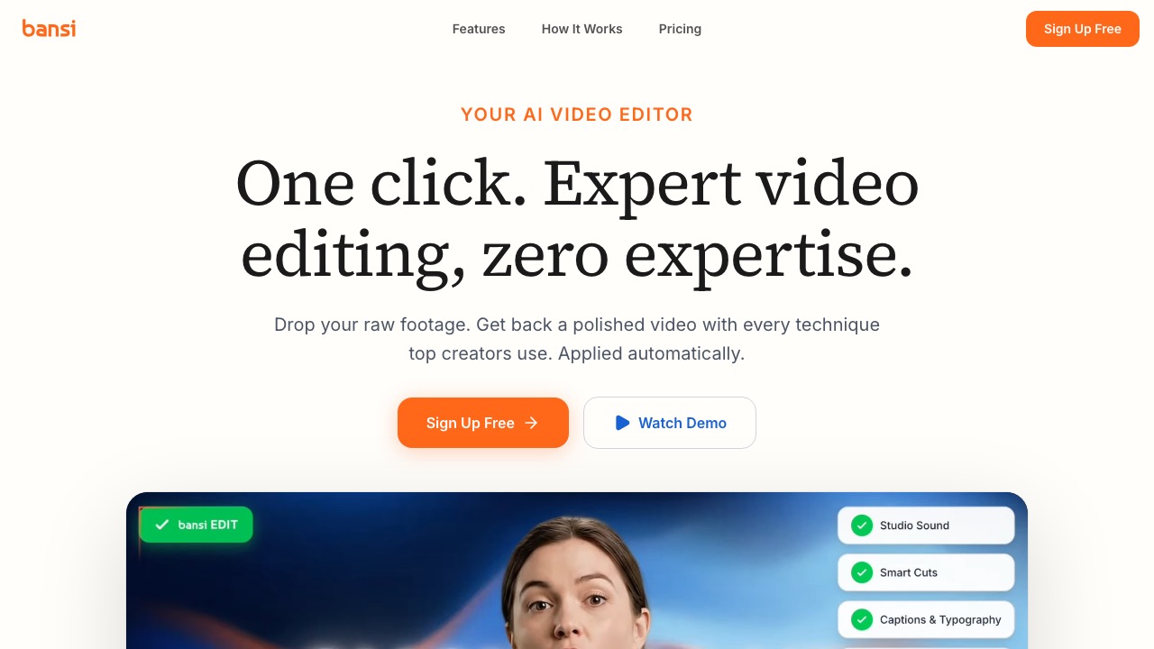 Bansi ホームページのスクリーンショット