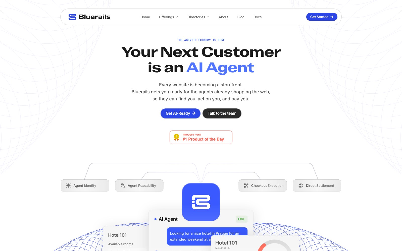 Bluerails Discovery homepage screenshot