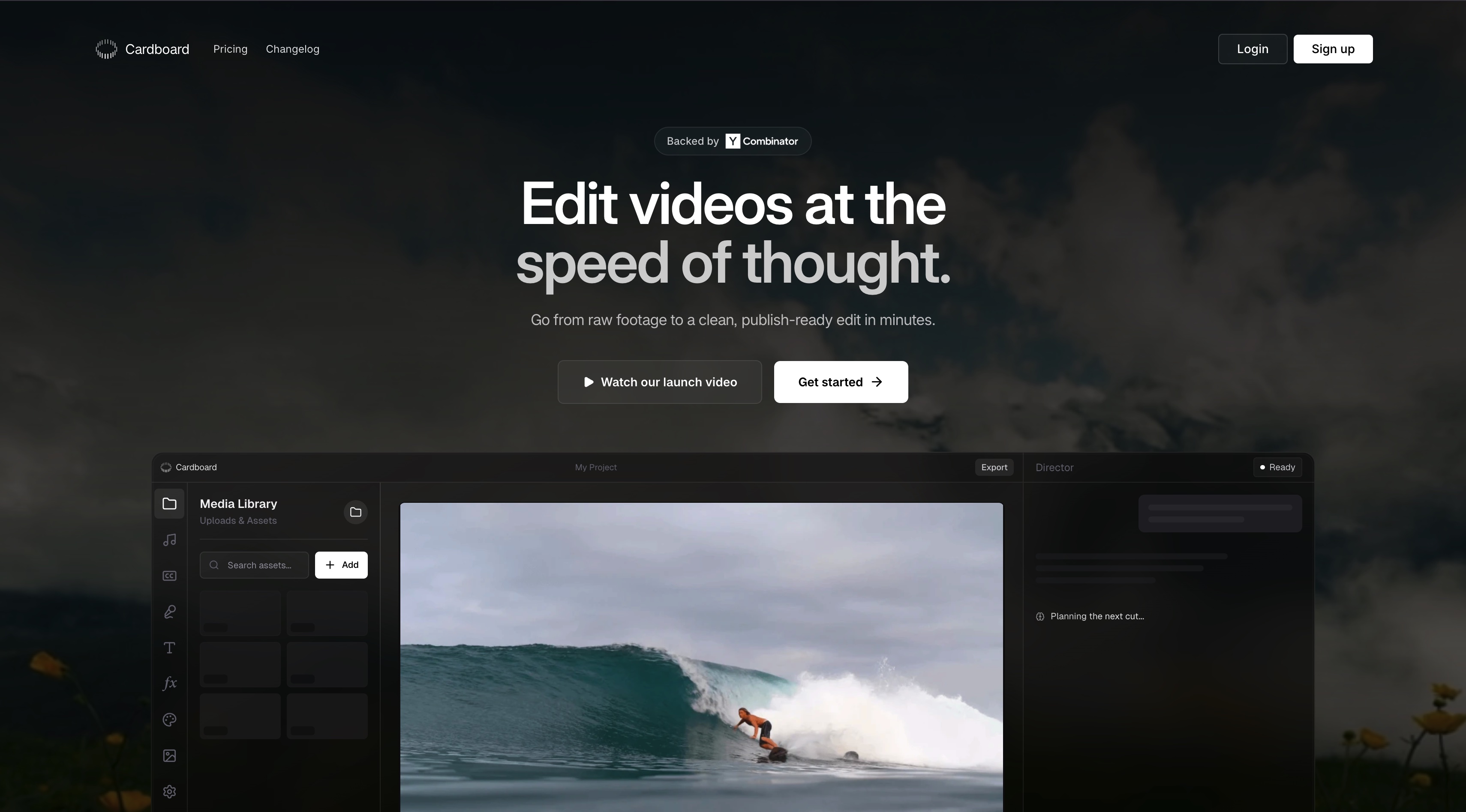 Cardboard 官网首屏截图