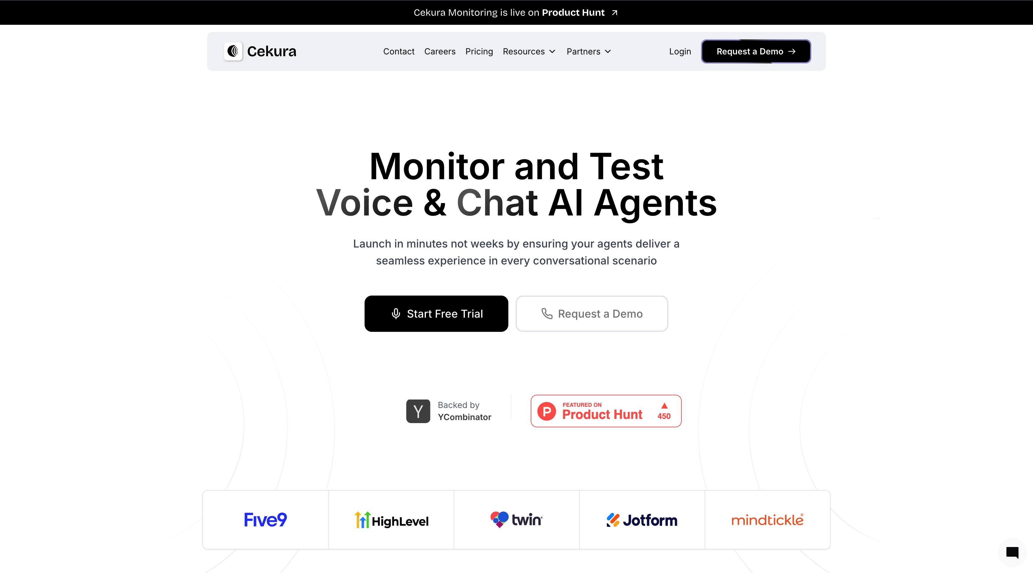Cekura 官网首屏截图