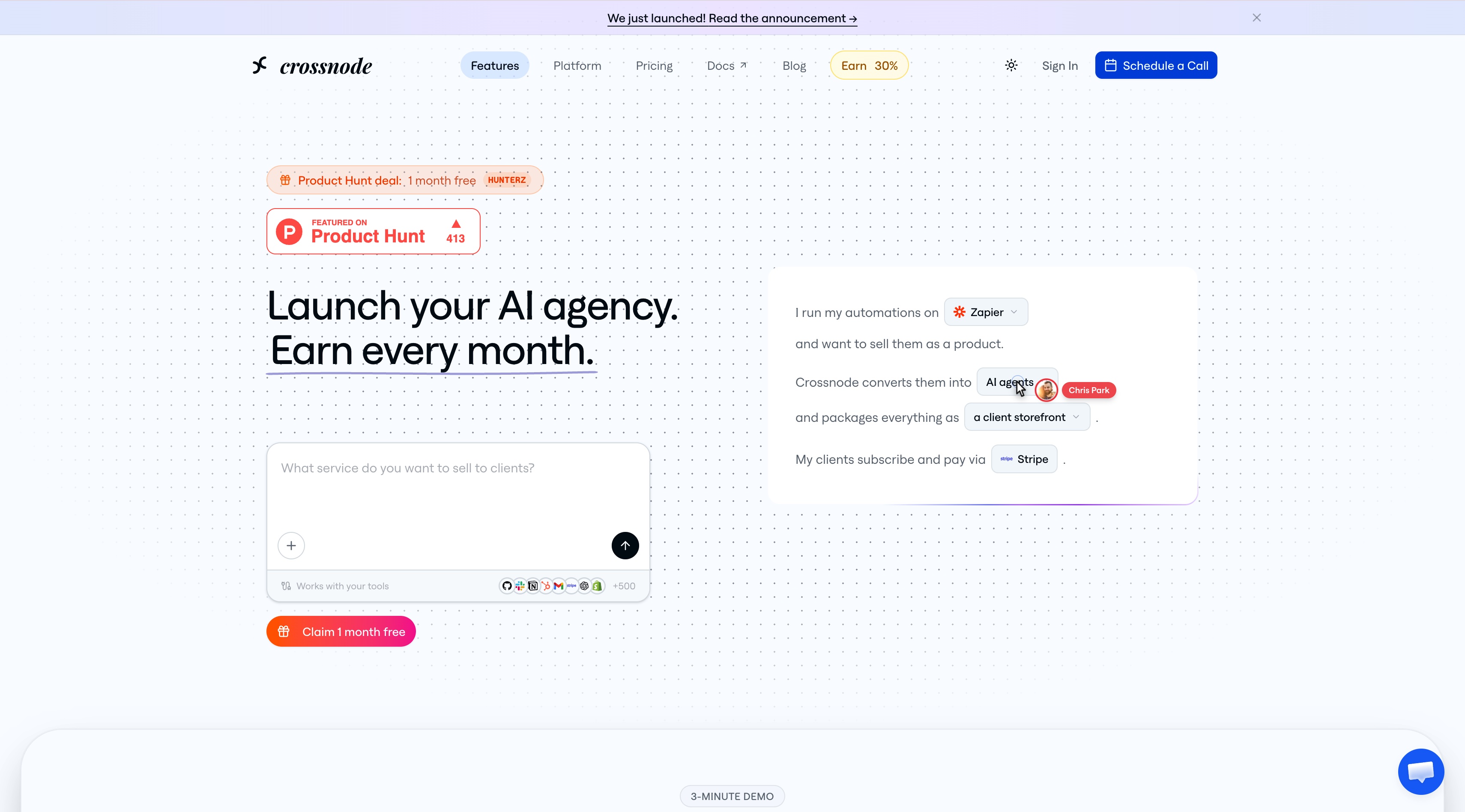 Crossnode 官网首屏截图