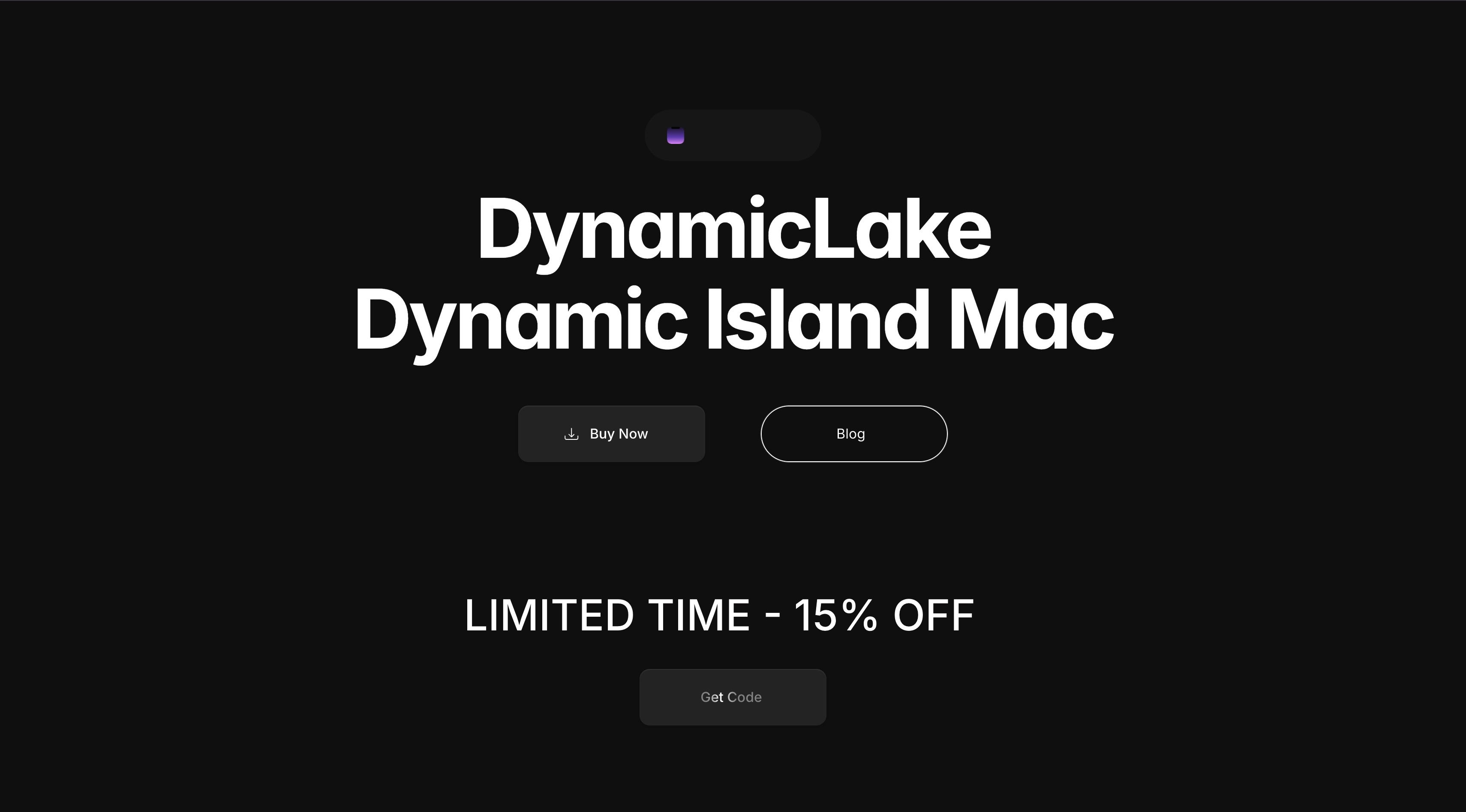 DynamicLake homepage screenshot
