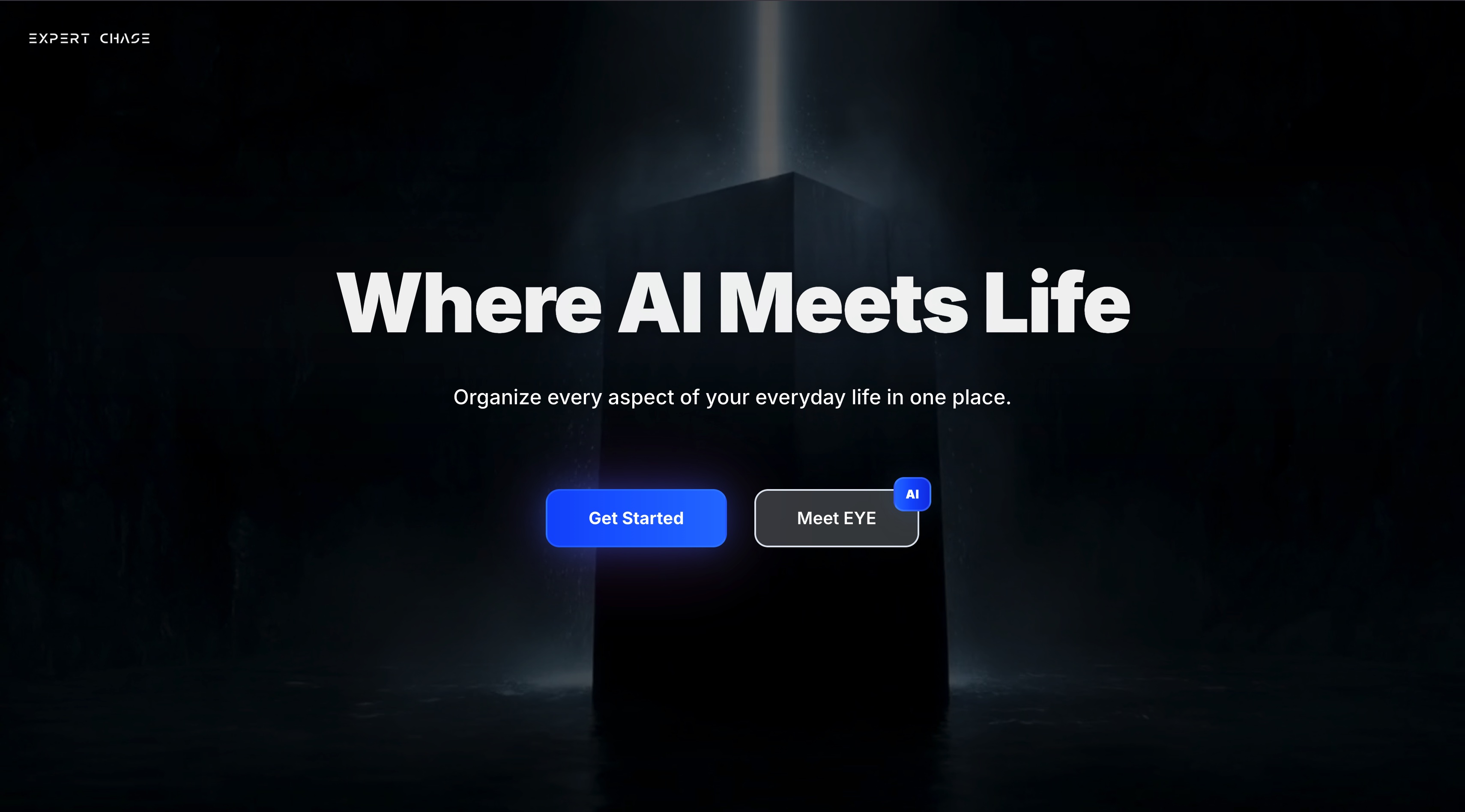 E.Y.E. by Expert Chase 官网首屏截图