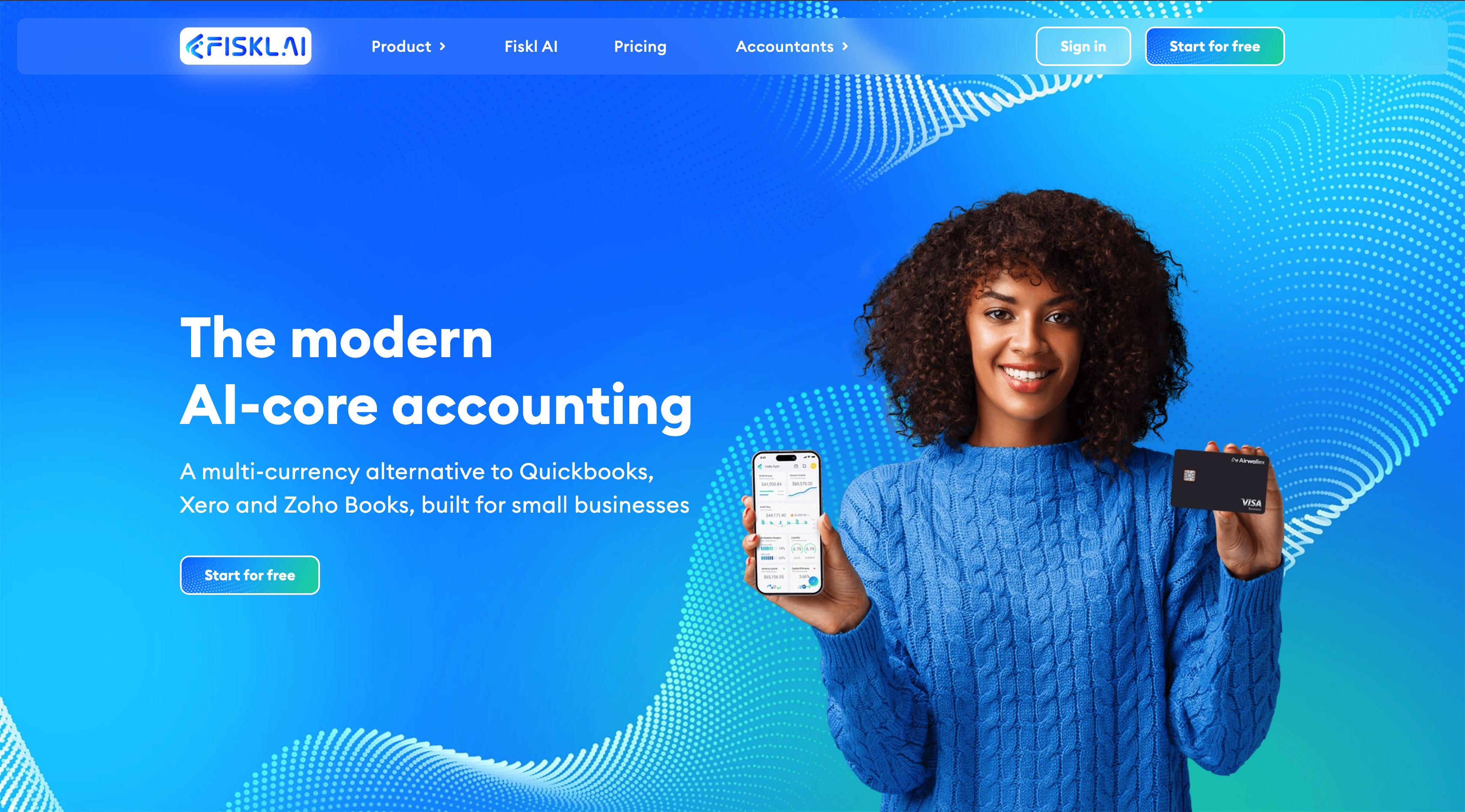 Fiskl 官网首屏截图