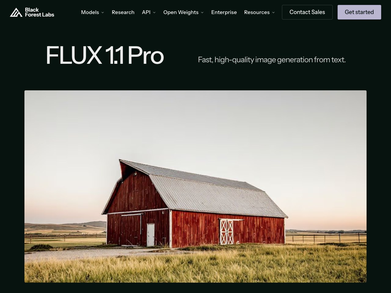 FLUX homepage screenshot