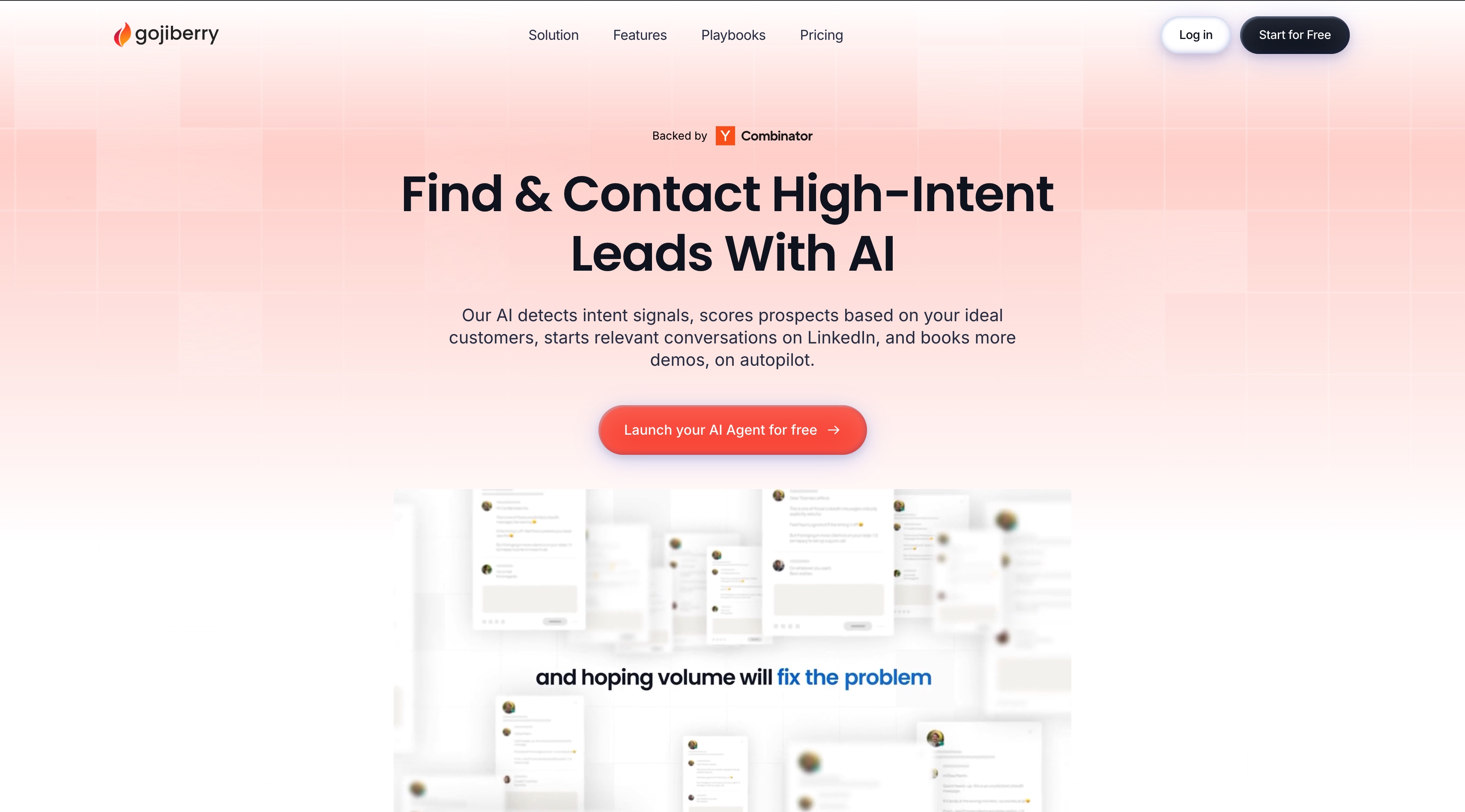 Gojiberry AI homepage screenshot