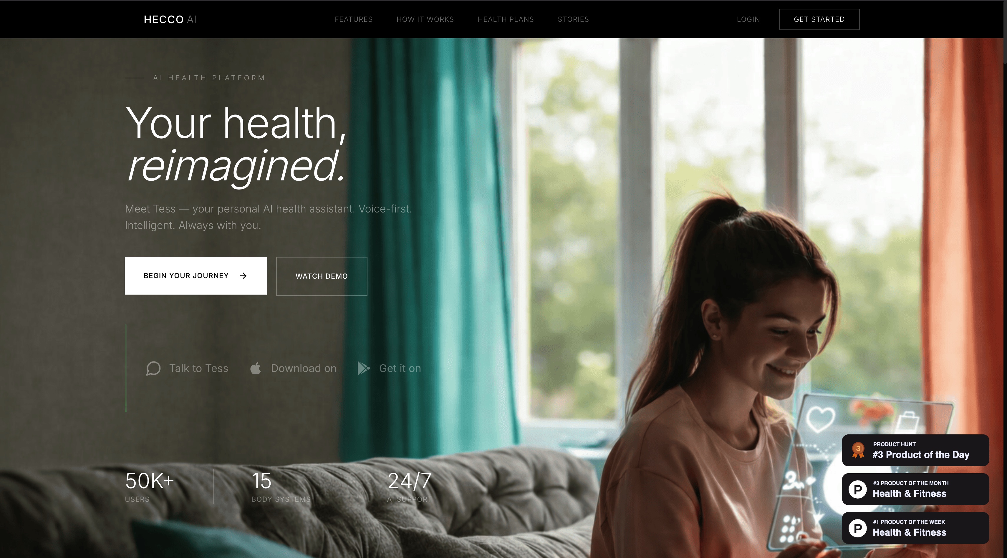 Hecco AI 官网首屏截图