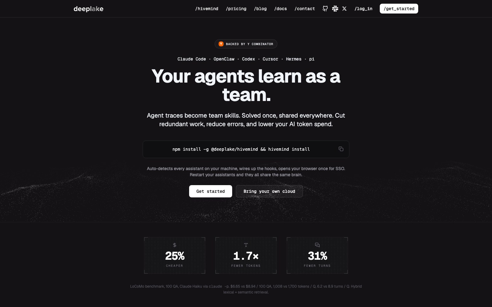 Hivemind homepage screenshot