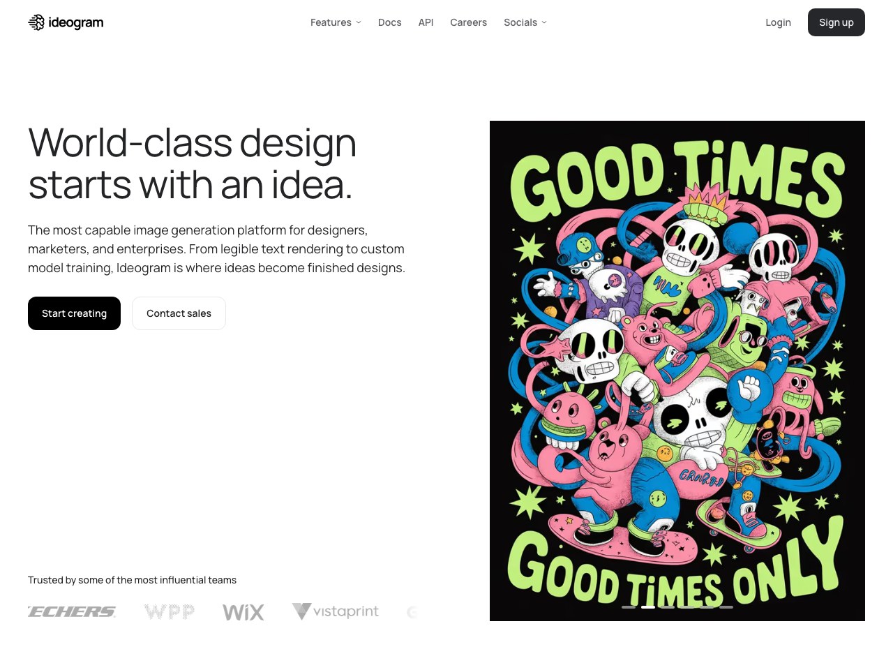 Ideogram homepage screenshot