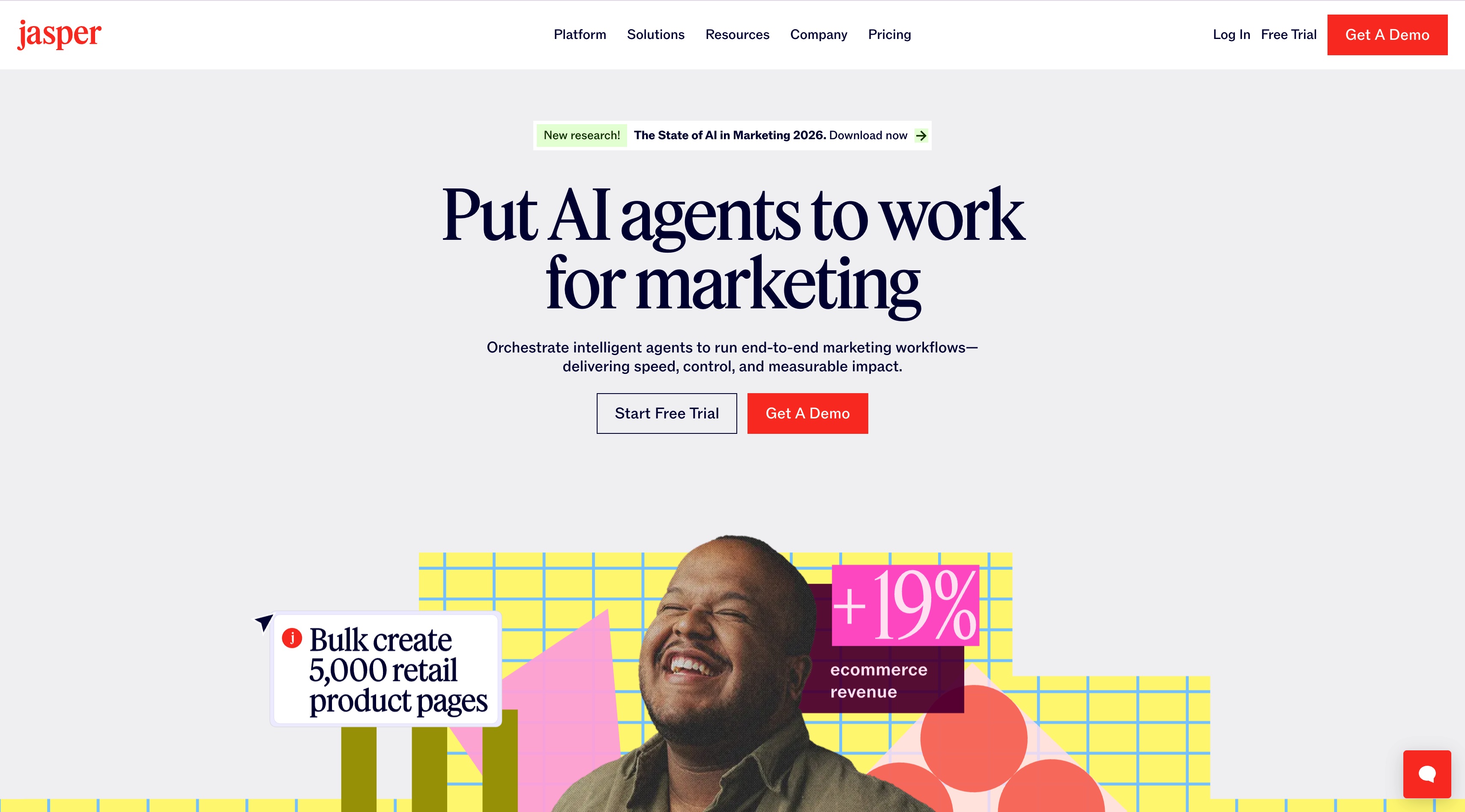 Jasper 官网首屏截图