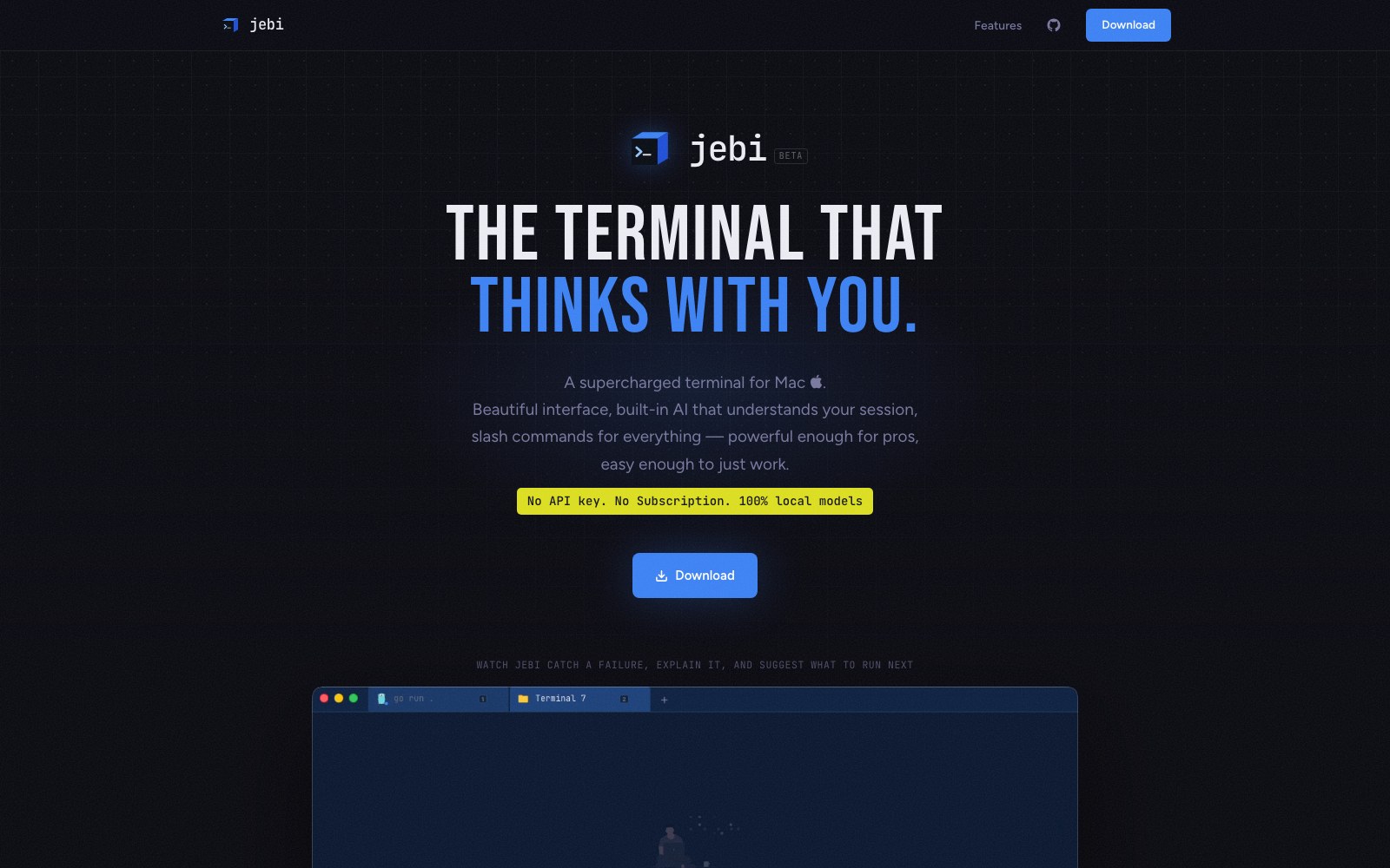 jebi homepage screenshot