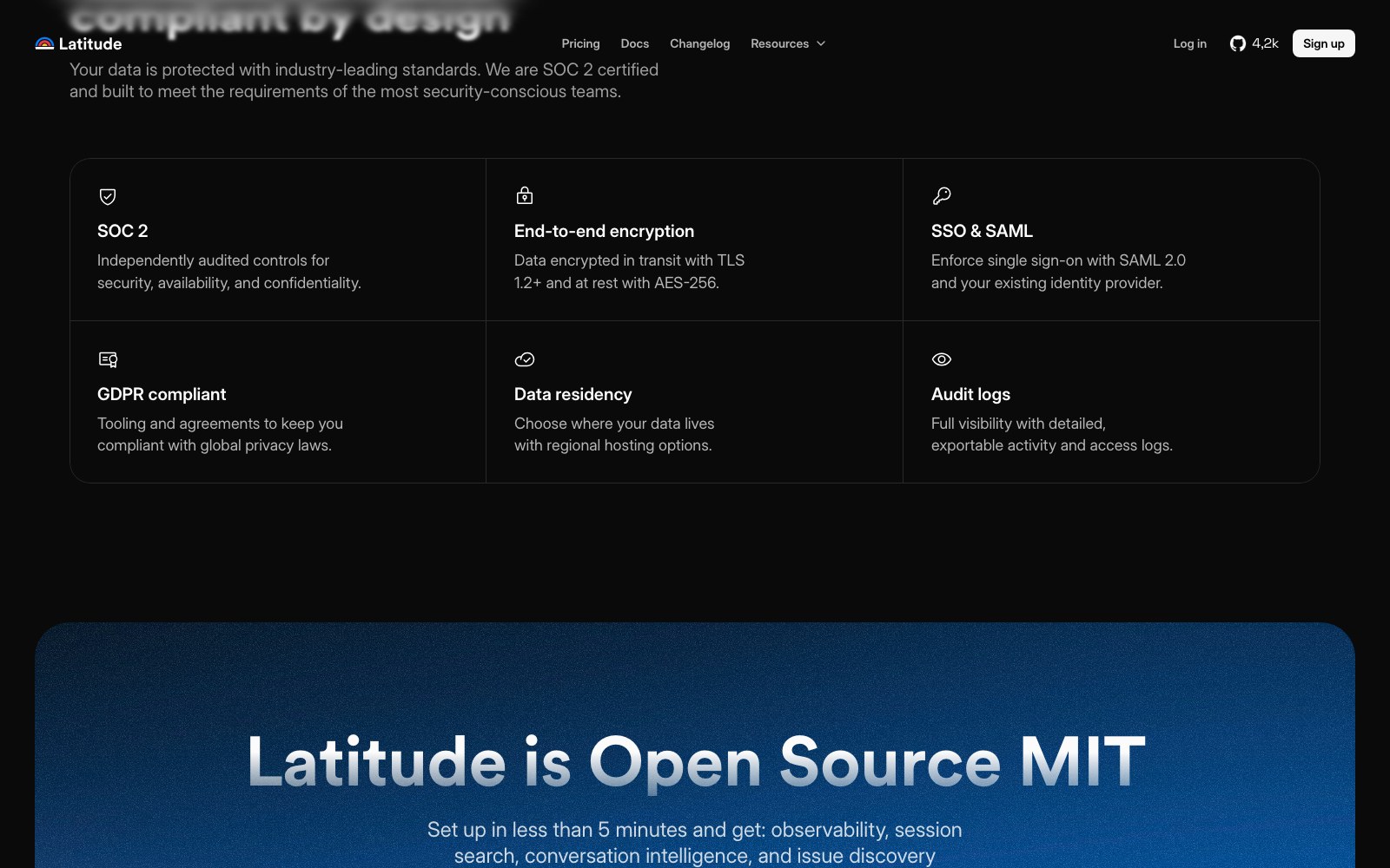 Latitude homepage screenshot
