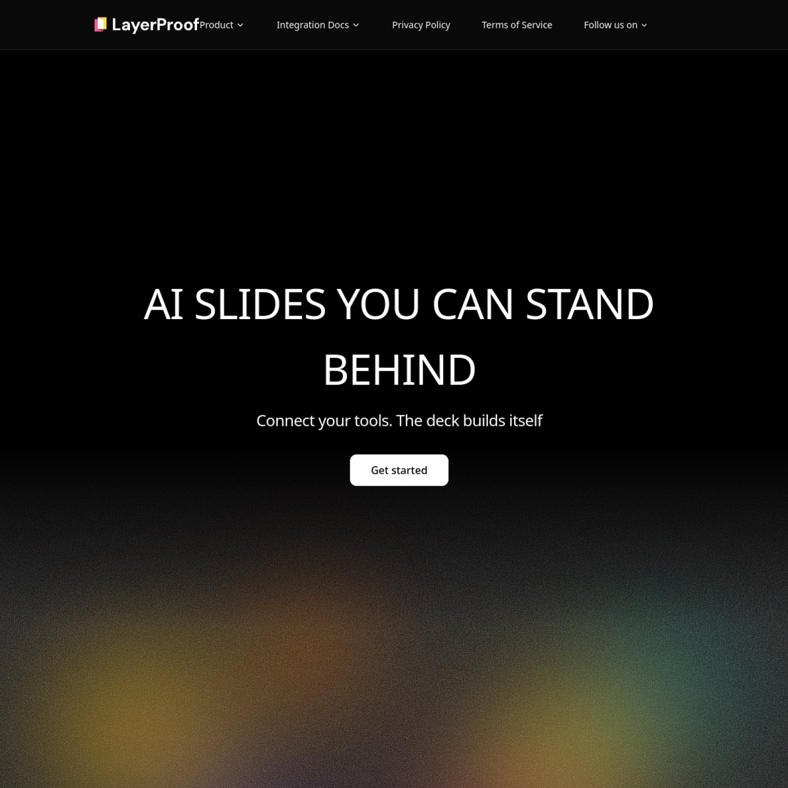 LayerProof 官网首屏截图