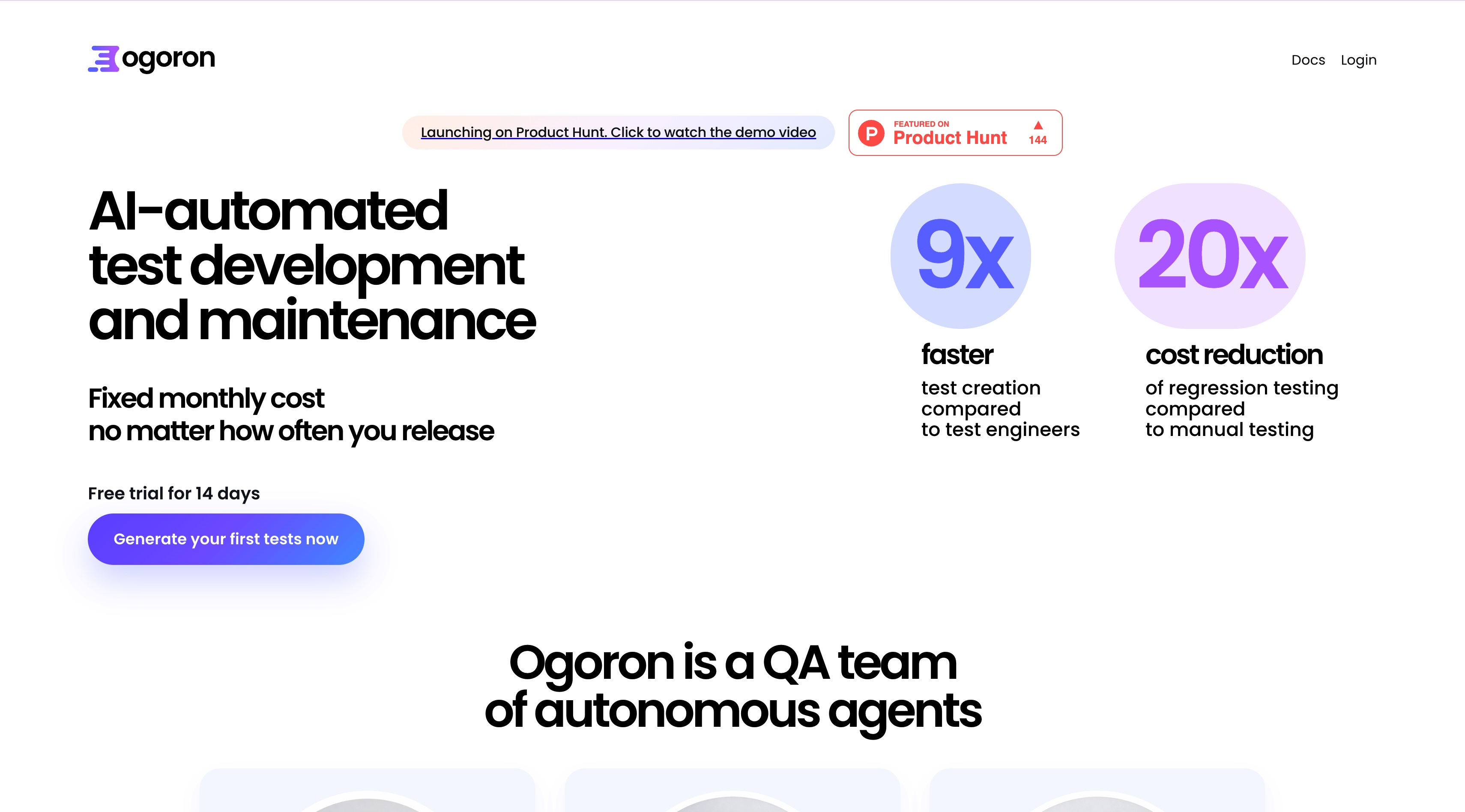 Ogoron homepage screenshot