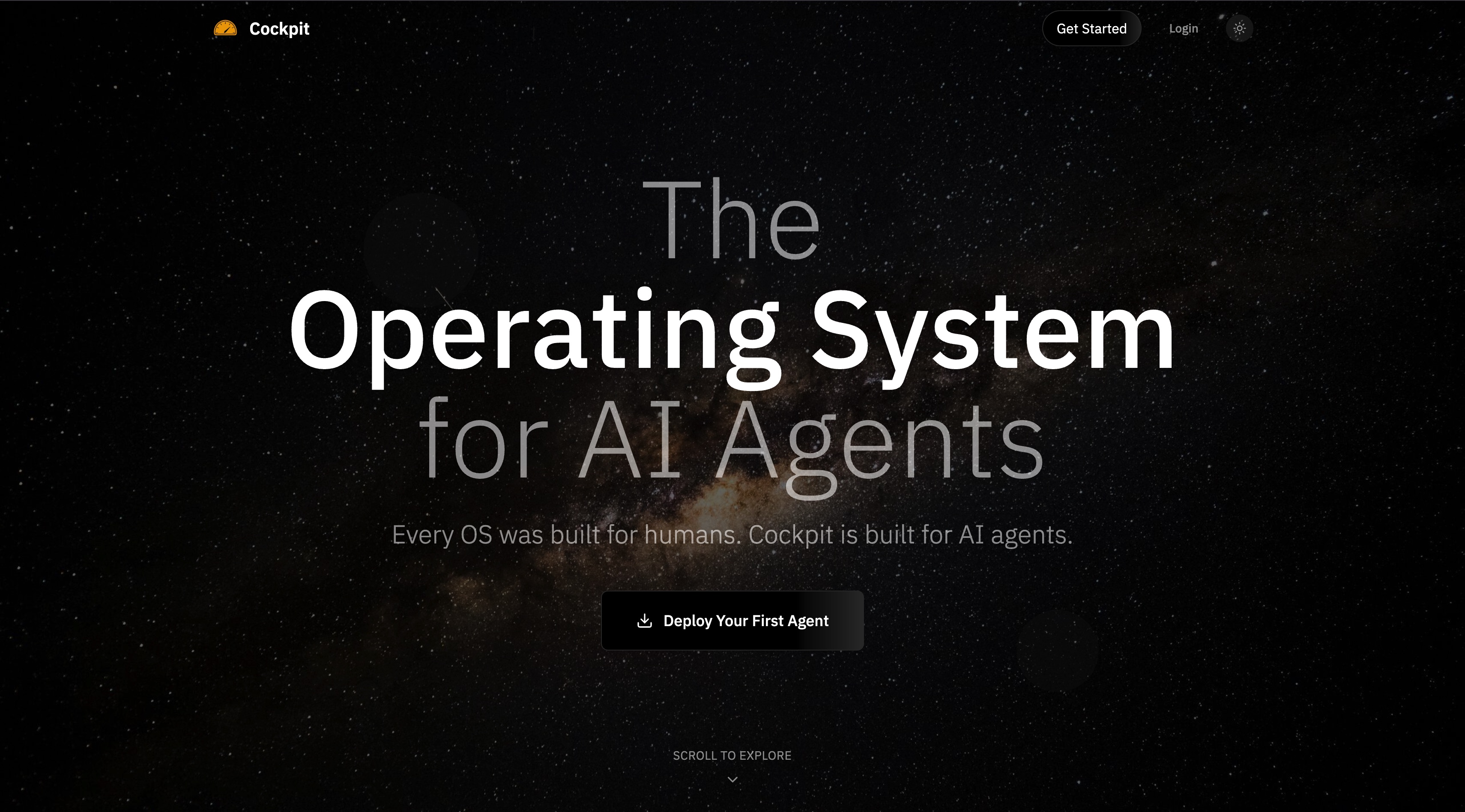 Cockpit homepage screenshot