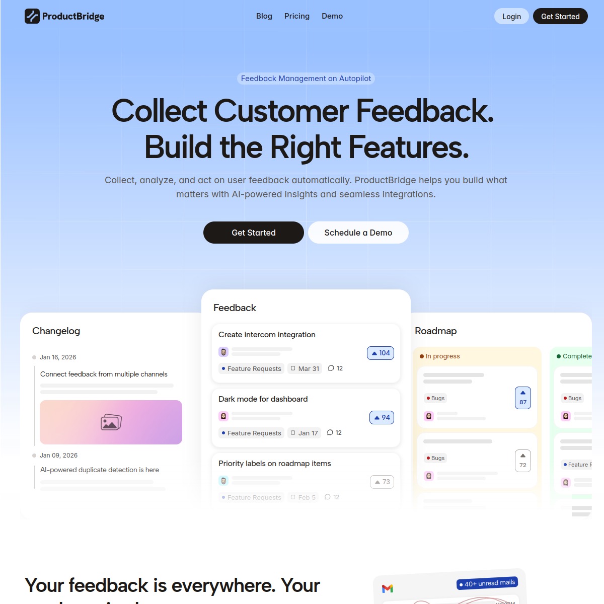 ProductBridge homepage screenshot