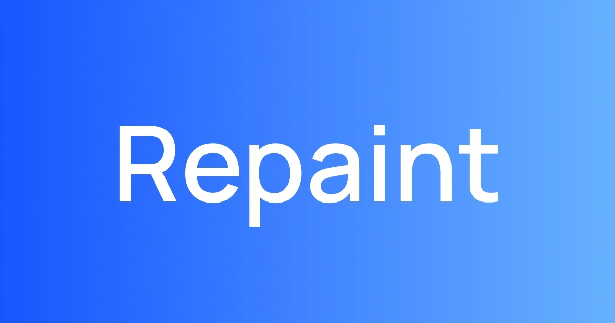Capture de la page d'accueil de Repaint