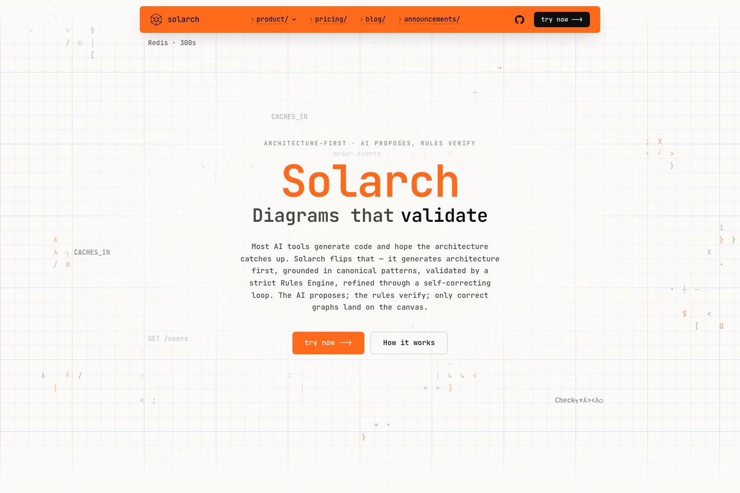 Solarch ホームページのスクリーンショット