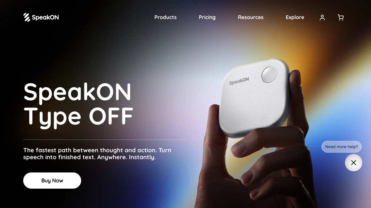 SpeakON 홈페이지 스크린샷