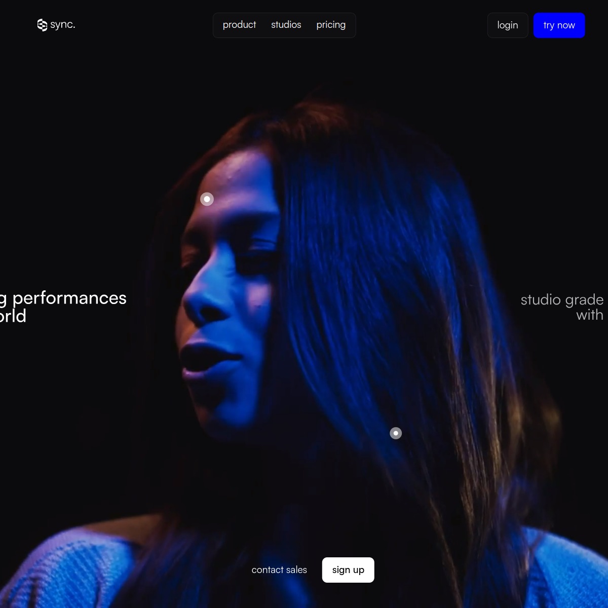 Sync.so 官网首屏截图